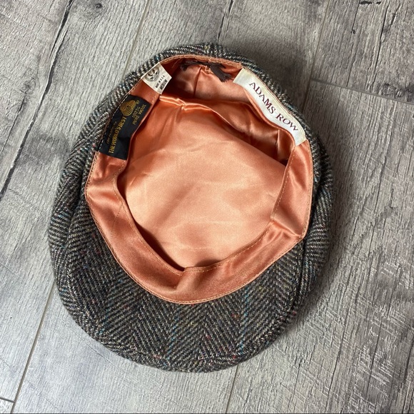 Vintage Adams Row made in USA 100% wool tweed newsboy cap - Picture 2 of 5